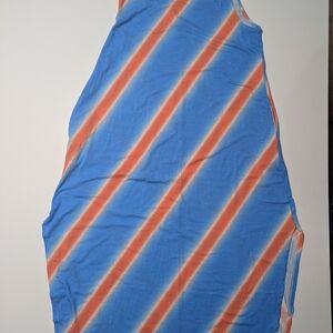 Zenana Outfitters Blue and Orange Maxi Dress
